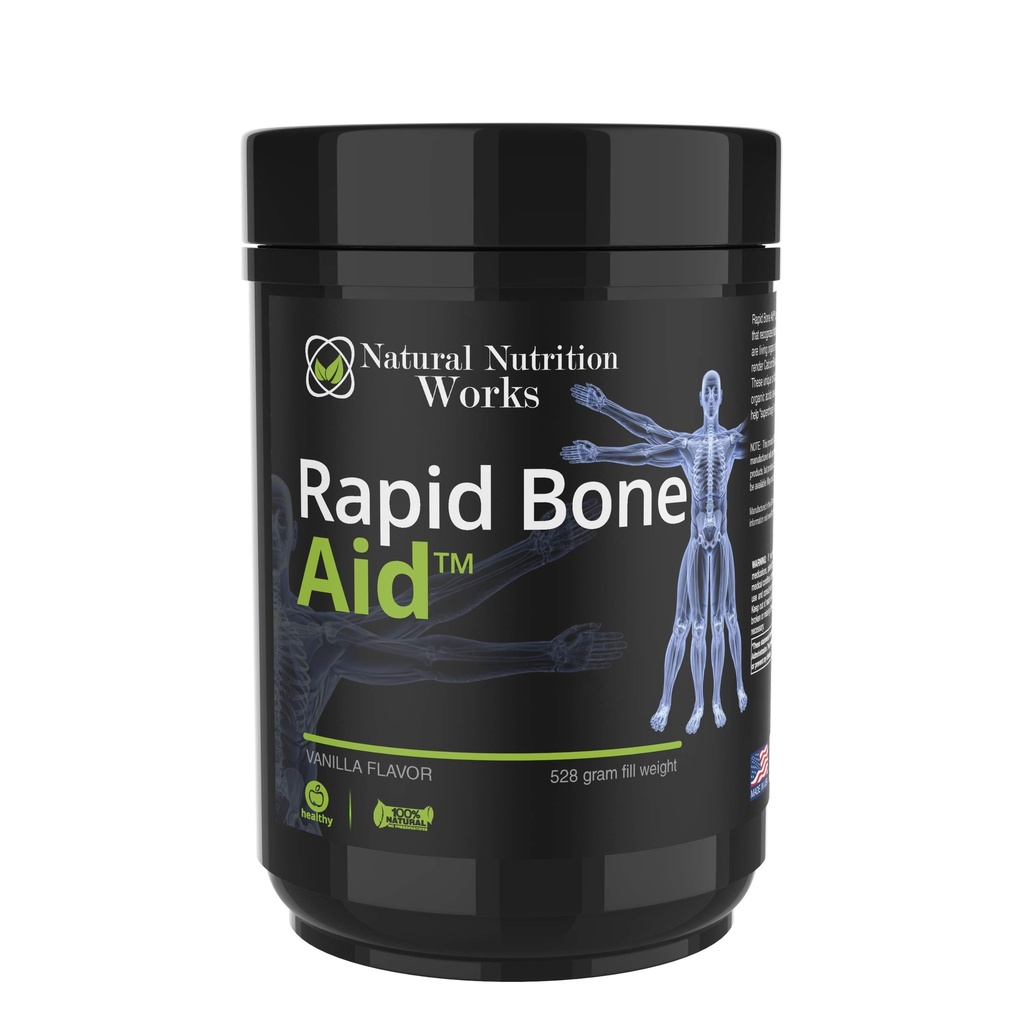 Rapid Bone Aid - Bone Repair Supplement with Collagen, Calcium, Magnesium - 30 Servings - Natural Formula for Fracture Healing, Osteoporosis Support, Post-Surgery Recovery