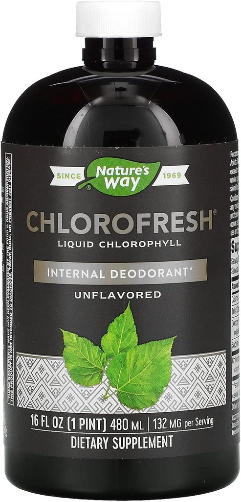 Nature's Way Chlorofresh Flüssigkeit Chlorophyll interner Deodorant, entflammt 16 oz