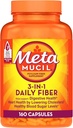 Metamucil, Psyllium Husk Capsules, 160 Capsules, 3-in-1 Fiber supplement, Daily Psyllium Husk Fiber Capsules Assistance Digestive Health by Promoting regularity*, Help supplement Daily Fiber Intake