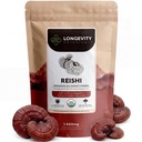Longevity Botanicals Organic Reishi Mushroom Powder Supplement Extract 100g | Ganoderma Lucidum Fruiting Body | ≥30% Beta-D-Glucans | 60 Servings of 1,660mg | Supports Stress & Immune Wellness