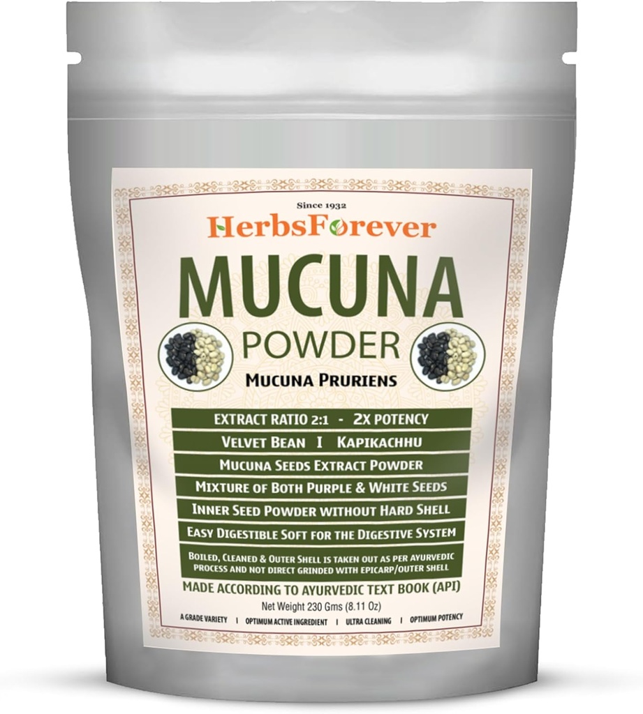 Yrtsforever Mucuna Pruriens Seed Powder 2X Potency Extract (2:1) ...