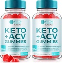 (2 Paket) Keto Genesis Keto ACV Gummies Advanced W8th - Keto Genesis Gummies, Keto ACV, Keto + ACV Gummy, Persediaan Kekuatan Maksimum, Review KetoKejadian (120 Gummies)