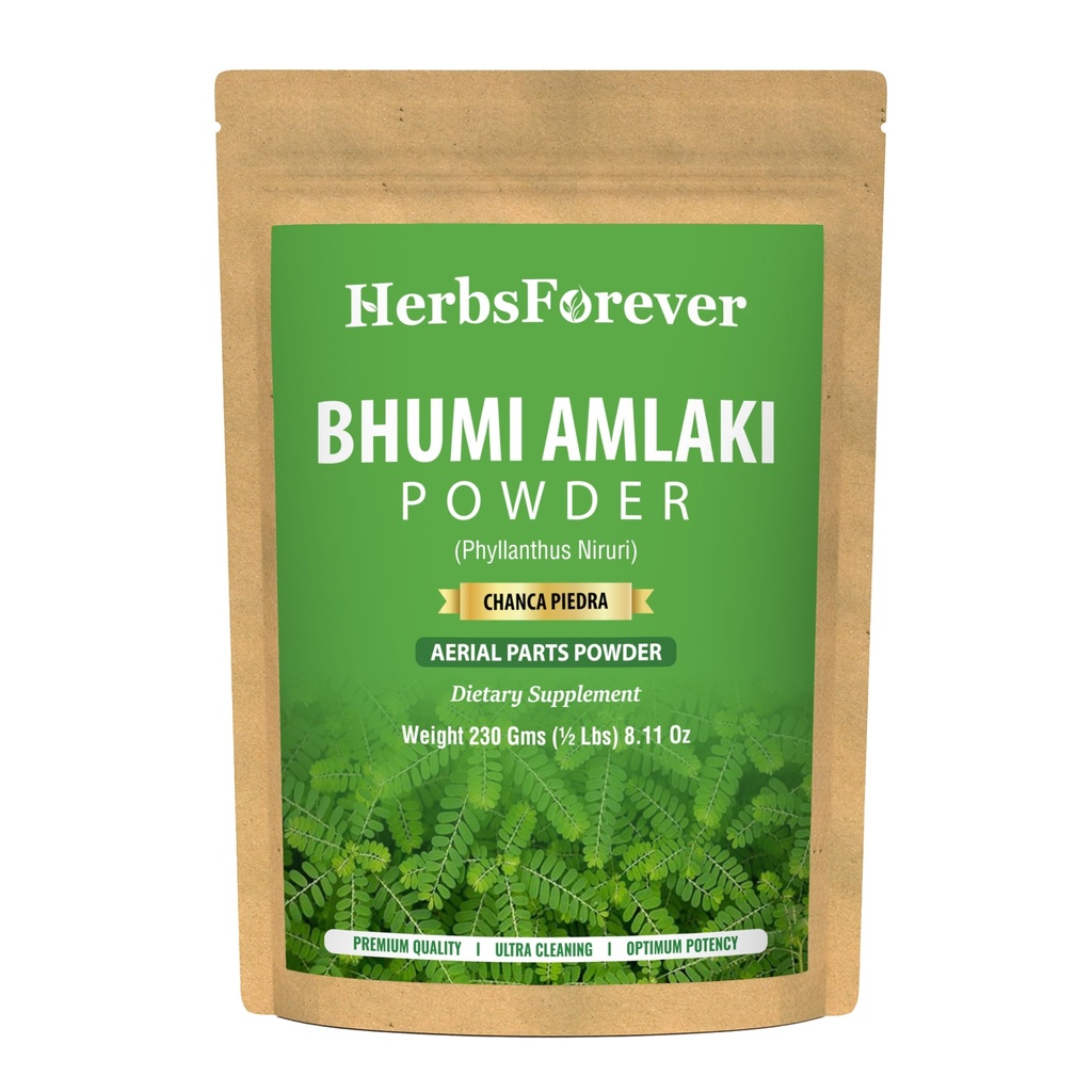 HerbsForever Bhumi Amalaki Powder | Phyllanthus Niruri | Ayurvedic Herb for Wellness, Detox & Vitality | Non-GMO, Vegan, Gluten-Free | Natural Supplement | 454 GMS