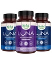 Nested Naturals Luna Melatonin-Free (120 Vegan Capsules) & Luna Natural Sleep Aid with Melatonin (60 Vegan Capsules) for Deep Sleep | Non-Habit Forming