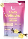 אבקה מרובה קולג'ן פפטסידים - 20g hydrolyzed Collagen I, II, III, V & X לשיער, Skin, Nails & Joint Support - Better Absorption - Keto & Gluten Free, French Vanila 8.67ozoz