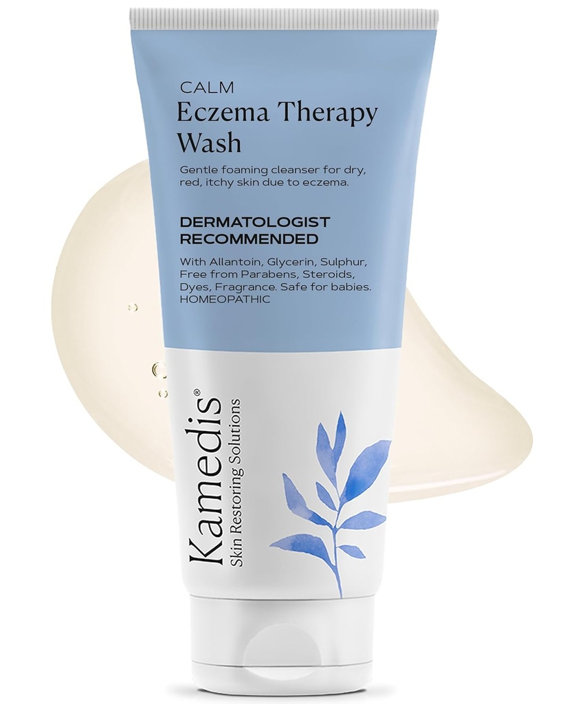 KAMEDIS Eczema 치료 바디 워시 드라이, Itchy & Sensitive Skin. Itchy Relief Botanicals Bath Gel. SLS, Parabens & Fragnance는 해방합니다. 아기 & 성인을 위한 몸 세척을 습기를 공급하십시오