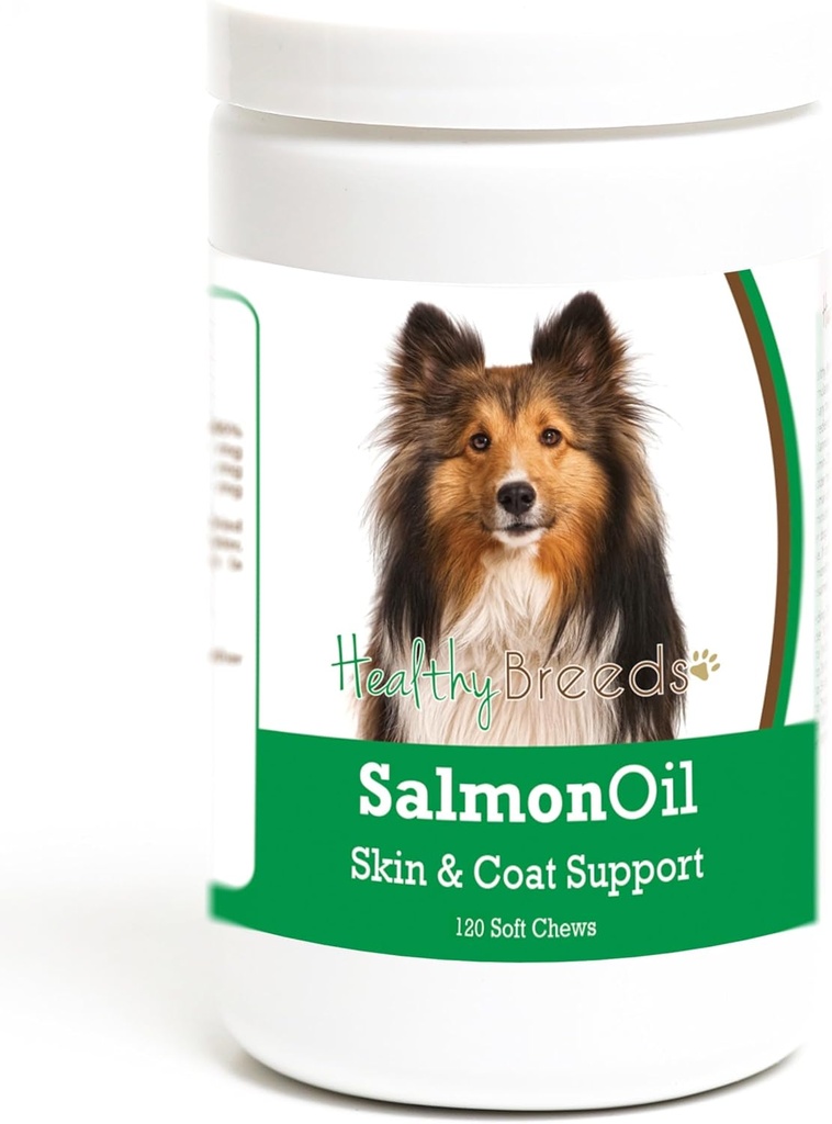 Sănătoși Rase Shetland Sheepdog Somon ulei moale Chews 120 Count