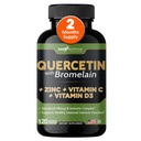 Gade Nutrition Quercetin with Bromelain Vitamin C and Zinc Vitamin D3 | Immune Support Supplement in Capsules | Non-GMO, Gluten-Free, Vegan | Made in the USA | 2 Month Supply