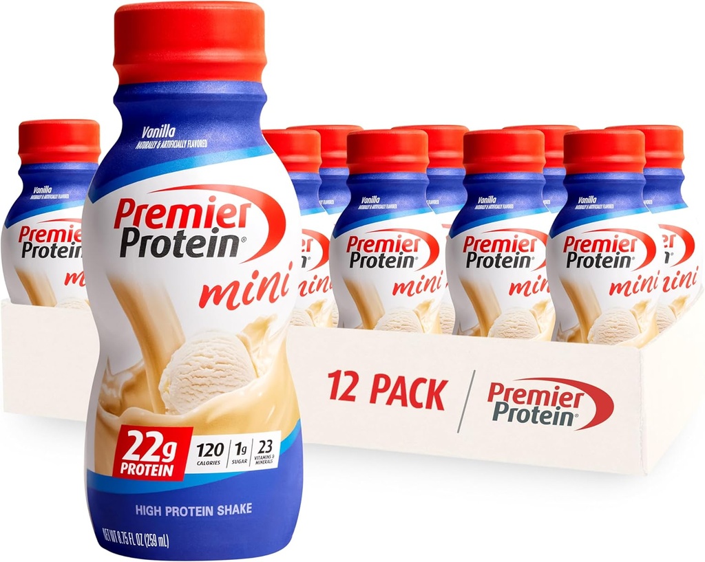 Mini, Vanilla, 22g Protein, 120 Calorie, 1g Zucchero, 8.75fl oz, Confezione da 12