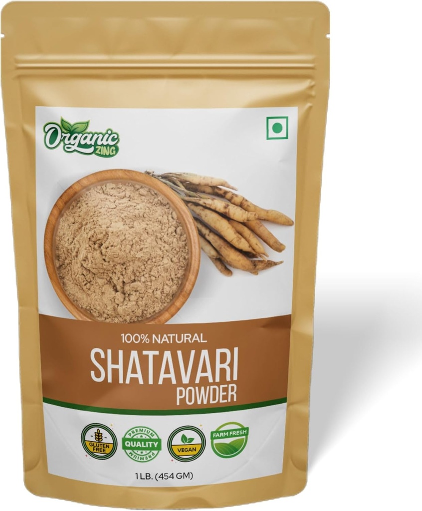 Organic Shatavari Powder for Health 16 oz (454 gramos) Pack de 1