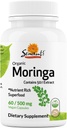 Sewanti Organic Moringa Capsules High potency - Immune System and Energy Booster - Natural Superfood for Vitality and Detoksikation support 60 Capsules 500mg