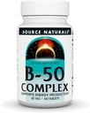 Source Naturals B-50 Complexe, soutient la production d'énergie* - 50 comprimés