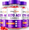 (3 Pack) Ultra Quick Keto ACV Gummies, Ultra Quick Keto ACV Gummies Weight Loss Support, Natural Keto + ACV, Premium Keto Plus ACV Formule, Apple Cider Ocet Gummy, Oficiální UltraQuick (180 Gummies)
