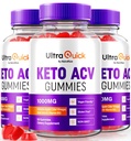 (3 Pack) Ultra Quick Keto ACV Gummies, Ultra Quick Keto ACV Gummies Weight Loss Support, Natural Keto+ACV, Premium Keto Plus ACV Formula, Apple Cider Vinegar Gummy, Official UltraQuick (180 Gummies)