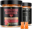 Berberina GLP-1 Gummies con Berberina HCI, Cardo al latte, Cannella di Ceylon, PlusChro mium per uomini e donne, Energy Boost, Body Support, Sugar Free (60 CT,1 Pack)