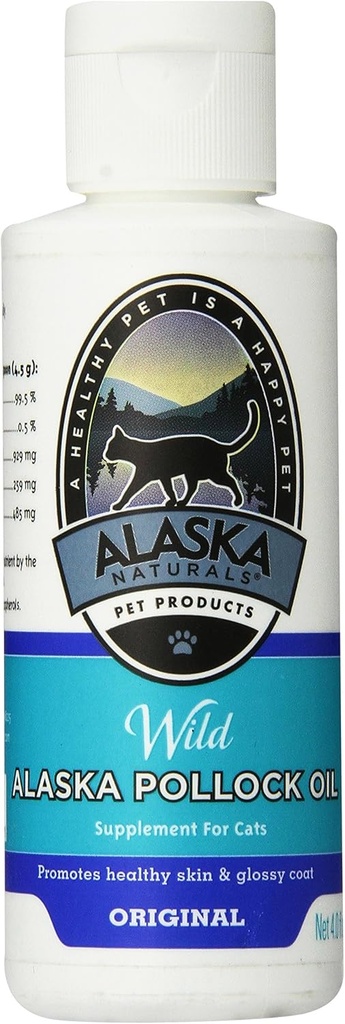 Alaska tự nhiên thú cưng sản xuất dầu Pollock cho chó, chai 4 cửa hàng