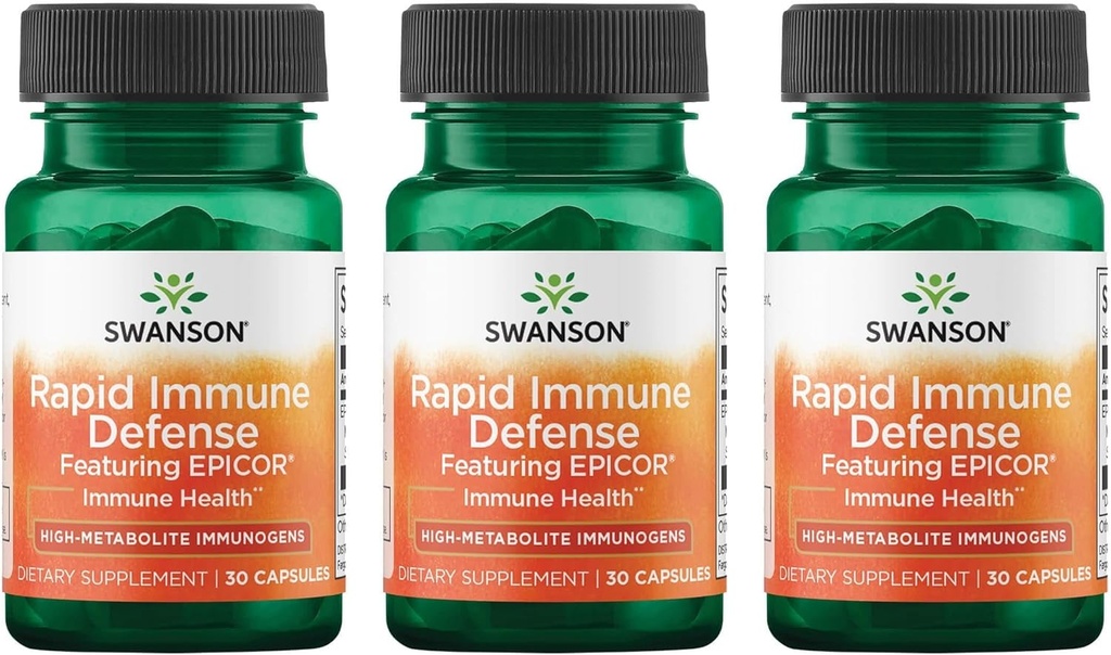 Swanson Rapid immunforsvar med Epicor 500 mg 30 Caps (3 pakke)
