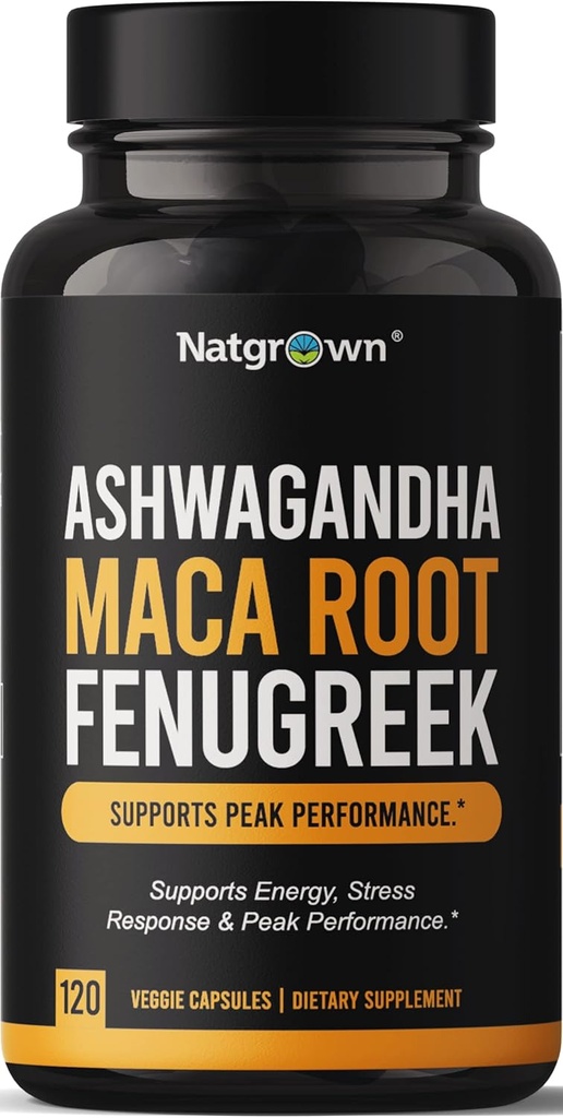 Naturn Ashwaranda Maca root Fenuncek camps Supplement for Men & Women - Pills - (201 เคานต์)