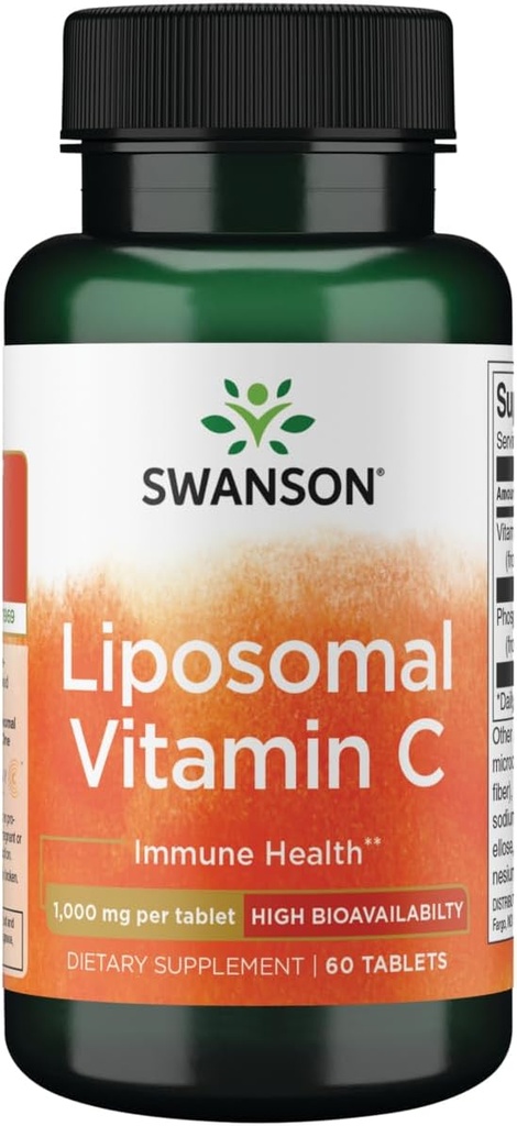 Swanson Vitamina C lipossomal - Alta biodisponibilidade 1.000 mg 60 tabs