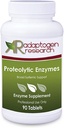 Proteolytic Enzymes Broad Systemic Support | Miscela vegetariana con Serratia Peptidase & Bromelain per la digestione, Sorgente da Papaya & Pineapple | 90 Compresse imbevute | Ricerca adaptogen
