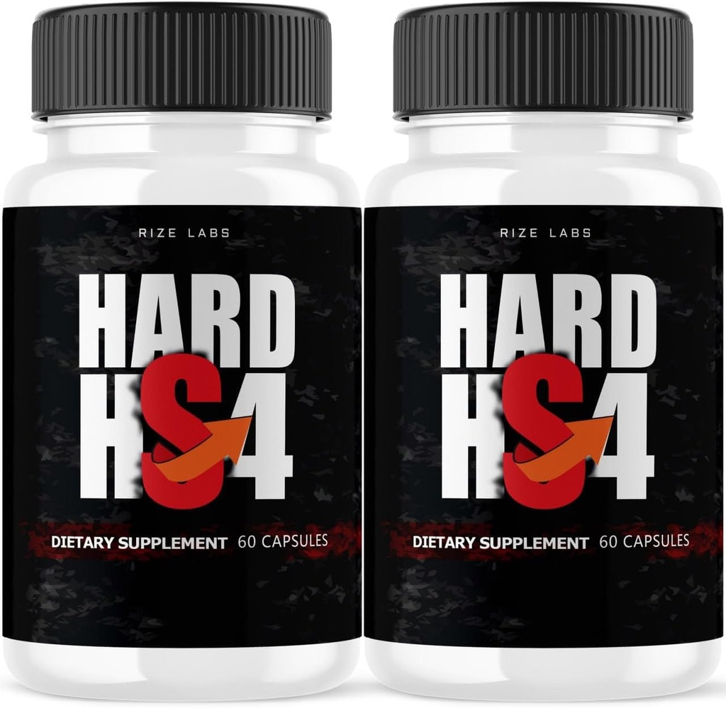 Rize лаборатории Hard HS4 капсули, Hard HS4 за здравето на мъжете, Hard HS4 Extra Strength Хапчета, Hard HS4 Мъжка поддръжка за цялостна производителност, Hard HS4 Максимална формула Отзиви (120 капсули) (паковка от 2)