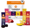 ZYN Electrolyte Пити змішувати порошкові пакети, Electrolytes порошок, Hydration Packets w/Turmeric Curcumin, вітамін С і D, цинк, Hydrate Electrolyte Порошкові пакети для Wellness, Variety Pack 16