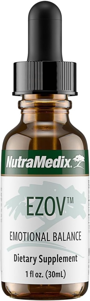 NutraMedix Ezov Hyssop Plant Drops - Liquid Supplement for Stress Management, Relaxation, Antioxidant Support & Gut Health - Liquid Herb Extract for Mood & Emotional Support (1oz / 30ml)