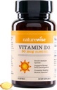 NatureWise D3-vitamin 2000iu (50 mcg) 90- napos ellátmány immuntámogatás, egészséges izomműködés, és csontegészség - Non-GMO, glutén mentes szerves extra szűz olívaolaj, (Mini Softgel), 90 gróf