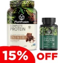PlantFusion Complete Vegan Protein Powder " Calcium Bundle - Planta Basada Proteína Polvo con BCAAs, Enzimas Digestivos y Pea Protein