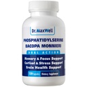 Dr. Maxwell Phosphatidylserine & Bacopa Monnieri, Better Than Each Alone. Phosphatidylserine Supplement 300mg, No Fillers, Soy Free, 2in1, 120 Capsules. Memory Support