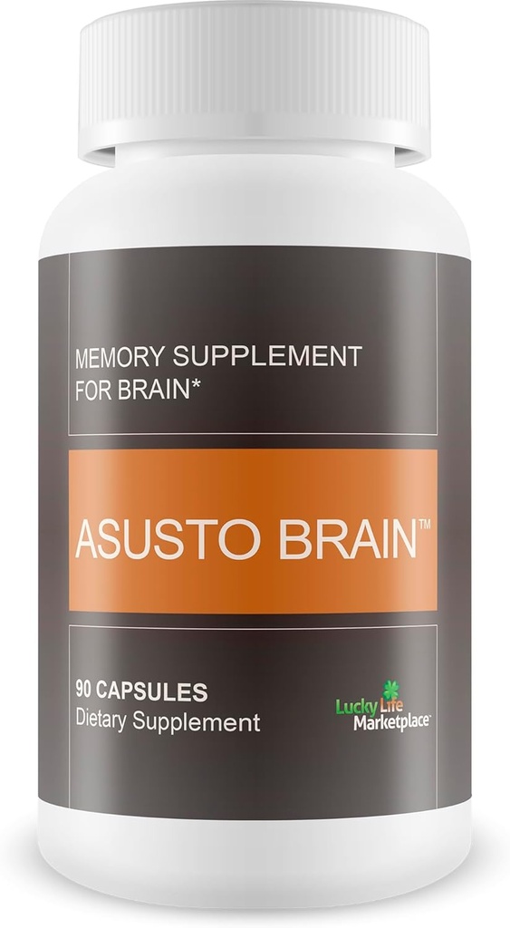 Asusto Memory Supplement for Brain - Improved Capsule Formula - Natural Brain, Pamäť, & Focus Support - Brain Supplement - Noottropic - Natural Asusto Sandalwood Vylepšený Formula