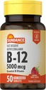 Sundance Vitamine B12 Comprimés Dissolvants Rapides de 5000 mcg.