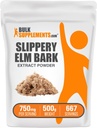 BulkSupplements.com Slippery Elm Bark Extract Powder - Slippery Elm Powder, Sourced from Ulmus Rubra Bark - Gluten Free, 750 мг на сервирование, 500 г (1,1 фунта) (пакет 1)
