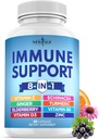 Echinacea, Vitamin C və nikel 50mg, Vitamin D 5000 IU, Turmeric Curcumin və Ginger, B6, Yaşlıberry 60 Count (Paket)