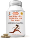 ANDREW LESSMAN Energy and Fat Metabolisation Factors 180 kapszula - Promotes Optimum Fat Burning and Energy Metabolisation, karnitin, zöld tea, Guarana, Ginseng, B- Complex. Könnyen nyelhető kapszula