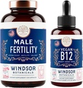 WINDSOR BOTACALS Vitamina Vegana B12 și Suplimentul de fertilitate masculină cu Maca Root - Energie și Fertilitate Bundle