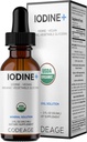 Codeage USDA Certified Organic Iodine Drops - 250 Mcg Per Serving - 1 + roční zásoba - Liquid Iodide dodatek - Čistý, čirý jód - Vegan Draslík Iodine Tequid Drop - 2 fl oz