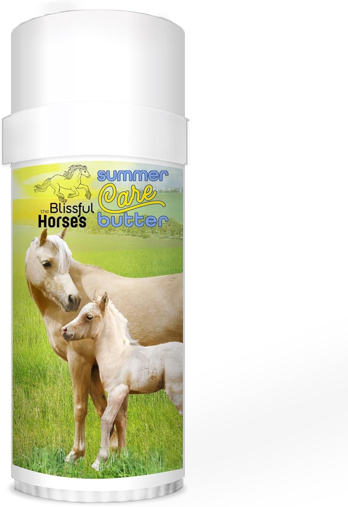 Blisful konji poletna nega sonce maslo, nežen konj krema za sončenje, Easy-to-Apply Equine Sunblock Solution, Must-Have konj esencials for All Day Sun Protection, 2 oz.