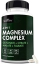 BioSchwartz Magnezij Complex Supplement (90 kapsul) 350mg Magnezijev Glicinat Citrat Malate in Taurat na služijo za zdrave živcev mišice podporo za spanje srca (Vegan, Gluten-free, Non-GMO)