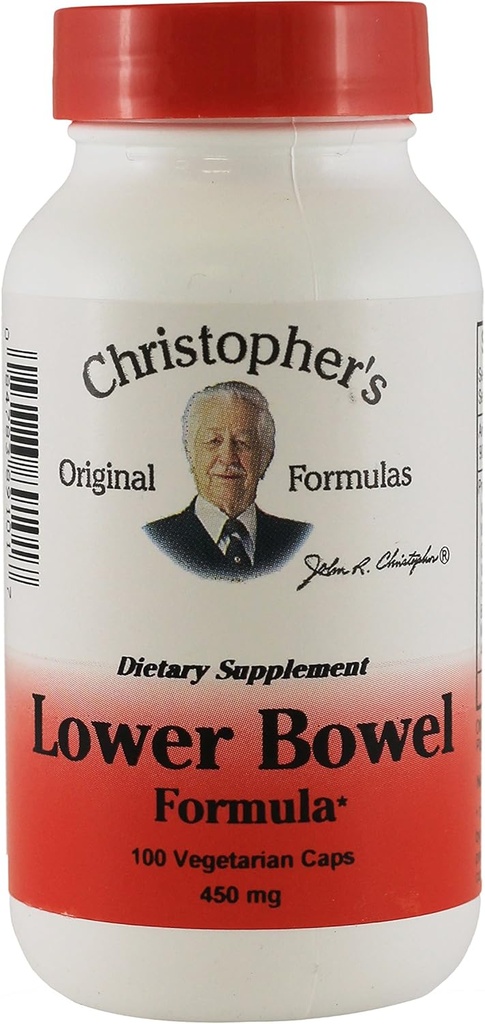 Dr Christopher's Lower Bowel Formula Vegetarian 100 קפסולות 450 מ"ג (Pack of 2)