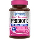 Probiotics for Women, 120 Billion CFU 34 Strains, Prebiotics, Digestive Enzymes, Cranberry, 4-in-1 Feminine Probiotic, Digestive, Vaginal, Immune Support, 60ct