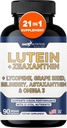 Gade Nutrition Lutein és Zeaxantin Szállítások 124; Astaxantin Eye Vitamins with Omega 3, Resveratrol, Bilberry, Lycopene, Quercetin, Ginkgo Biloba, D-vitamin és More Eye Care Vitamins and Minerals
