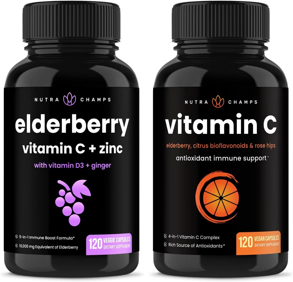 NutraChamps Elderberry et capsules de vitamine C