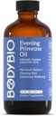 BodyBio Evening Primrose Oil - Ácido Linolênico Gama Natural para Equilíbrio Saudável da Pele e Hormônio - Não-GMO, Frio Pressionado - 8 onças
