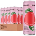 Gloss Leaf Colagen Iced Tea (Zero-Sugar, Peach): Ceai negru copt cu Colagen Peptides Proteina & Vitamina C, Beauty & Anti-Aging, 12 Fl Oz, 12 Pack
