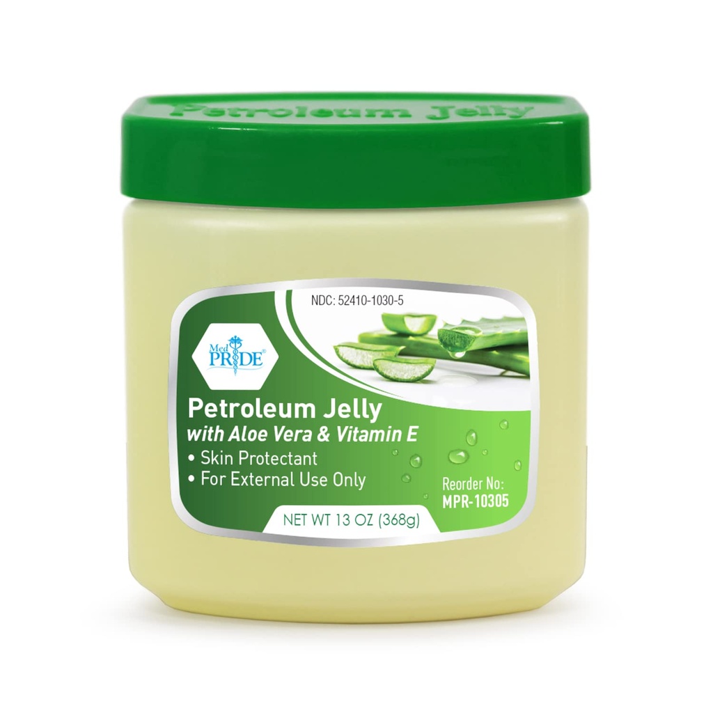 MED PRIDE Petrol Jelly 13 Oz Tub ile Aloe Vera Tıp ve Vitamin E Kuru Skin, Rashes, Burns, Chapped Lips, Diaper Rash