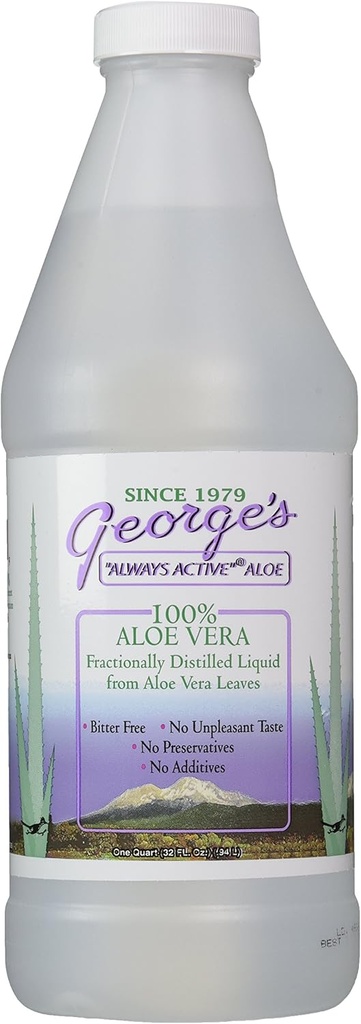 Georges Aloe Vera Drink, skystis 32 Fl Oz (pakuotė 1)