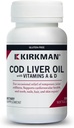 Kirkman - Dầu gan cod với vitamin A & D - 300 chất béo - chất béo cần thiết - Hỗ trợ Cơ sở Y tế - Tạo dị ứng