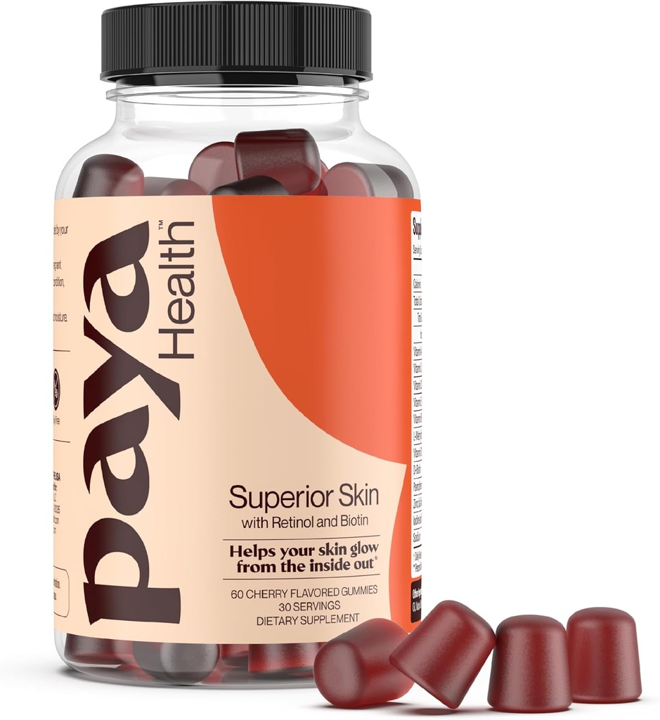 Skin Retinol a biotín Gummy pre čistú, hladkú pokožku, zdravé vlasy a nechty 