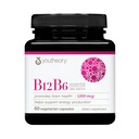 Youtheory B12B6 - Vitamin B12 & B6 - Supports Mood, Nervous System & Metabolism* - Aids Memory & Stress Management* - No Dairy, Soy or Gluten - 60 Capsules (60 Servings)*